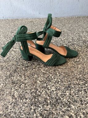 Suede Block heels